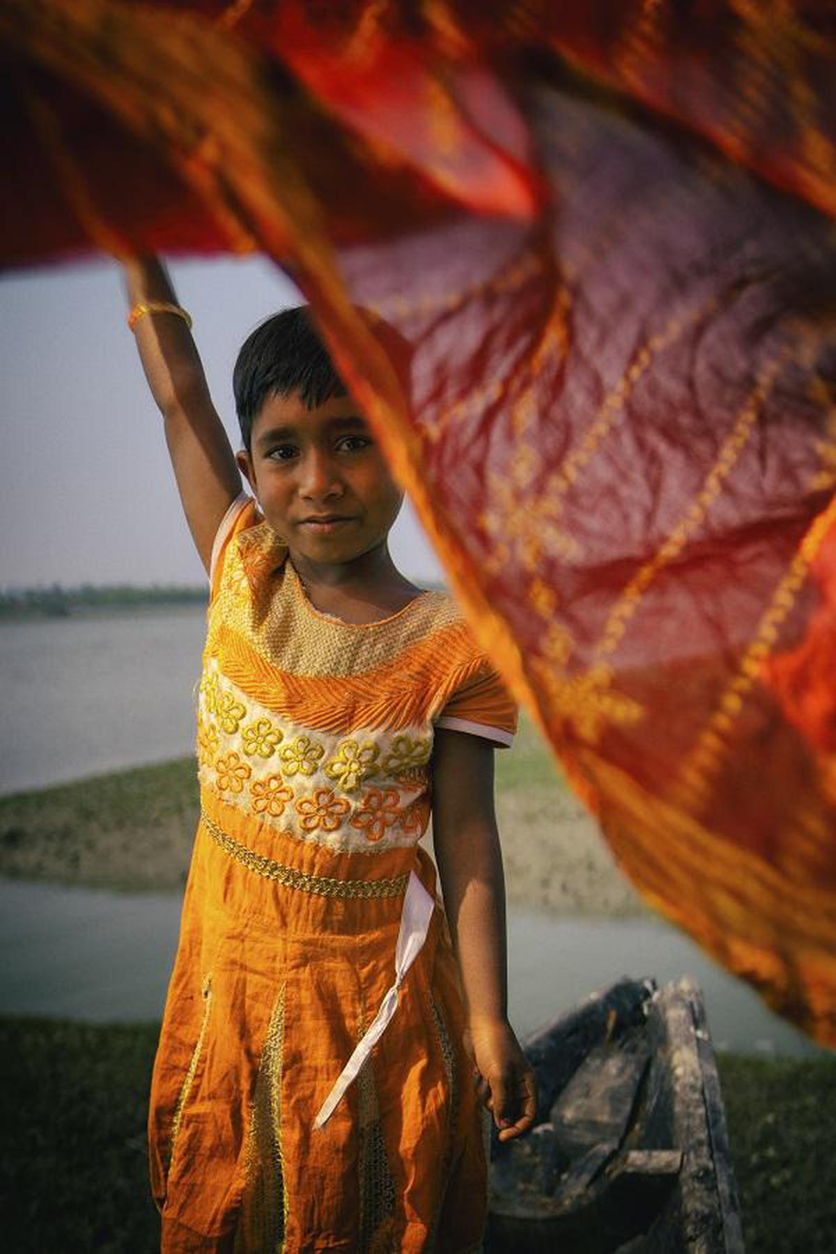 Image of Sari, Orange etc.