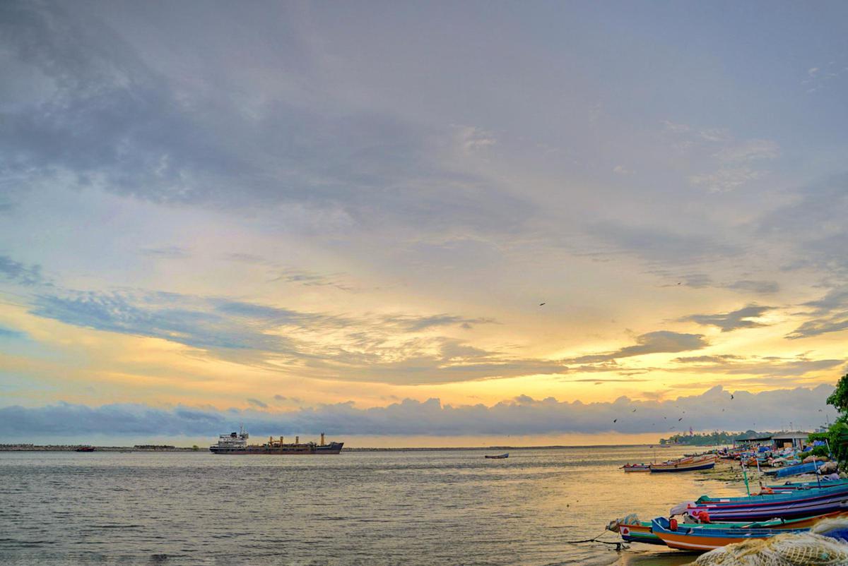 Image of Sky, Afterglow, Sunset, Cloud, Water, Evening etc.