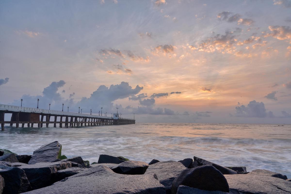 Image of Sky, Morning, Cloud, Water, Sea, Ocean etc.