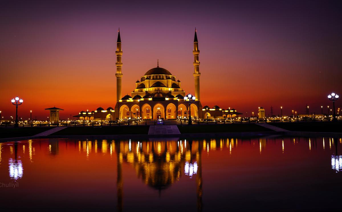 Image of Sky, Night, Architecture, Building, Reflection, Dusk etc.