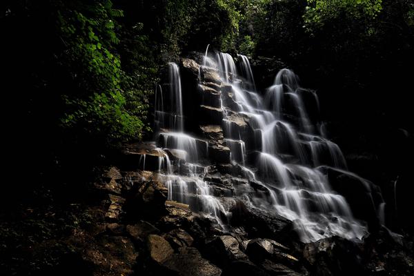 Image of Nature, Natural landscape, Vegetation, Water, Waterfall, Body of water etc.