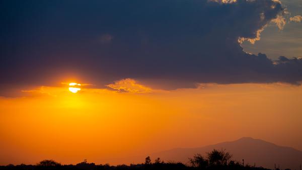 Image of Sky, Afterglow, Sunset, Cloud, Orange, Natural landscape etc.