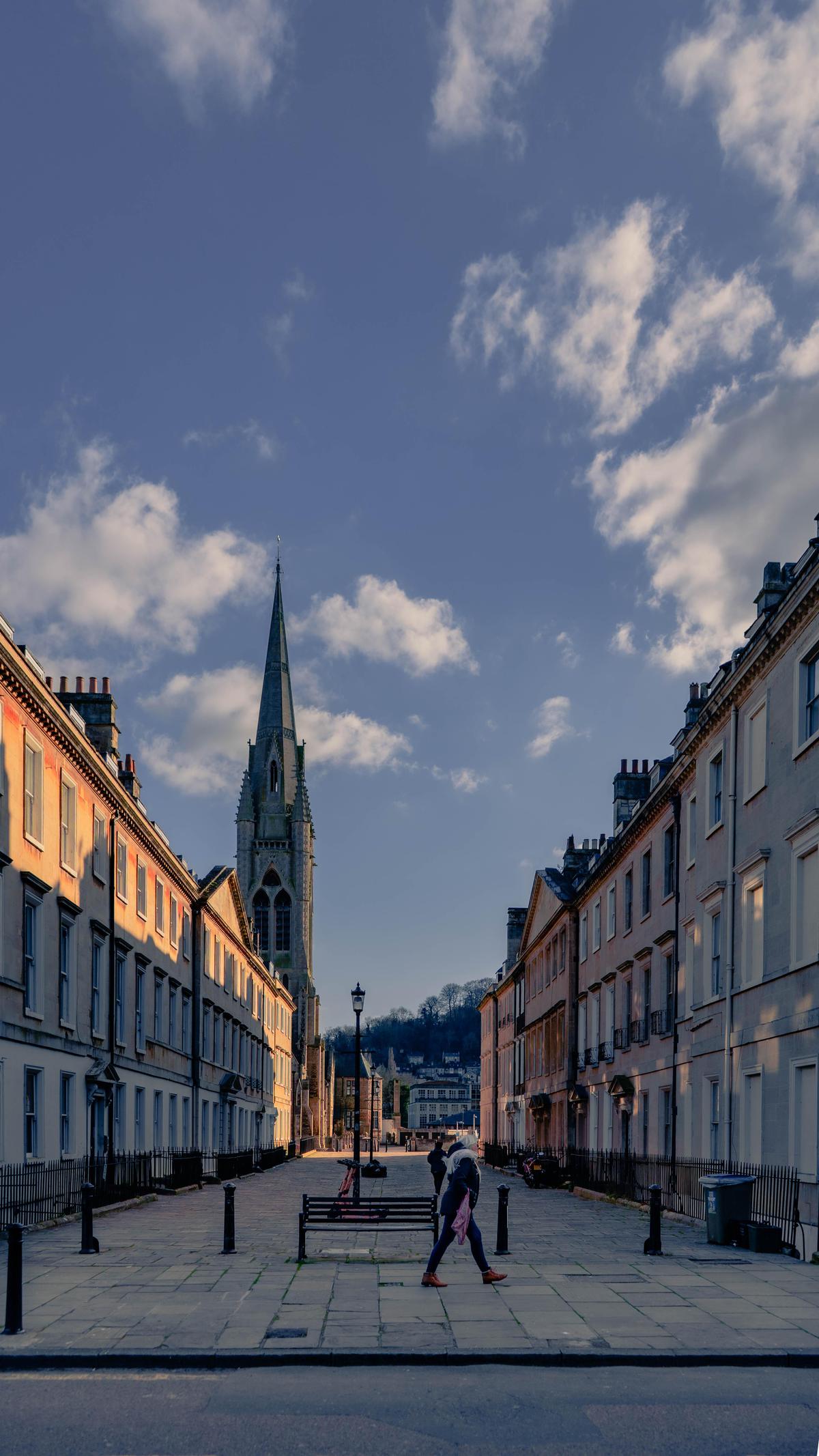 Image of Sky, Cloud, Building, Road surface, Window etc.