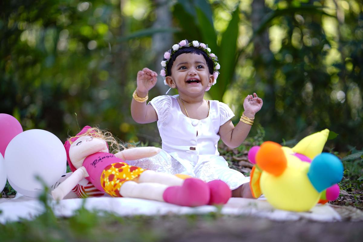 Image of Grass, Baby & toddler clothing, Pink, Dress, Happy, Vertebrate etc.