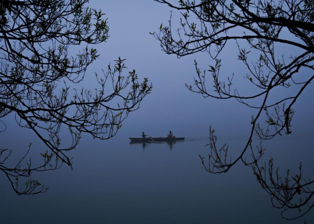 Image of Atmospheric phenomenon, Sky, Tree, Cloud, Natural landscape, Water etc.