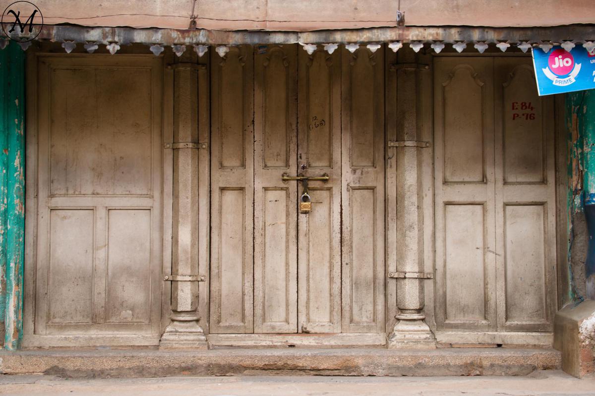 Image of Blue, Wood, Wall, Door, Fixture, Home door etc.