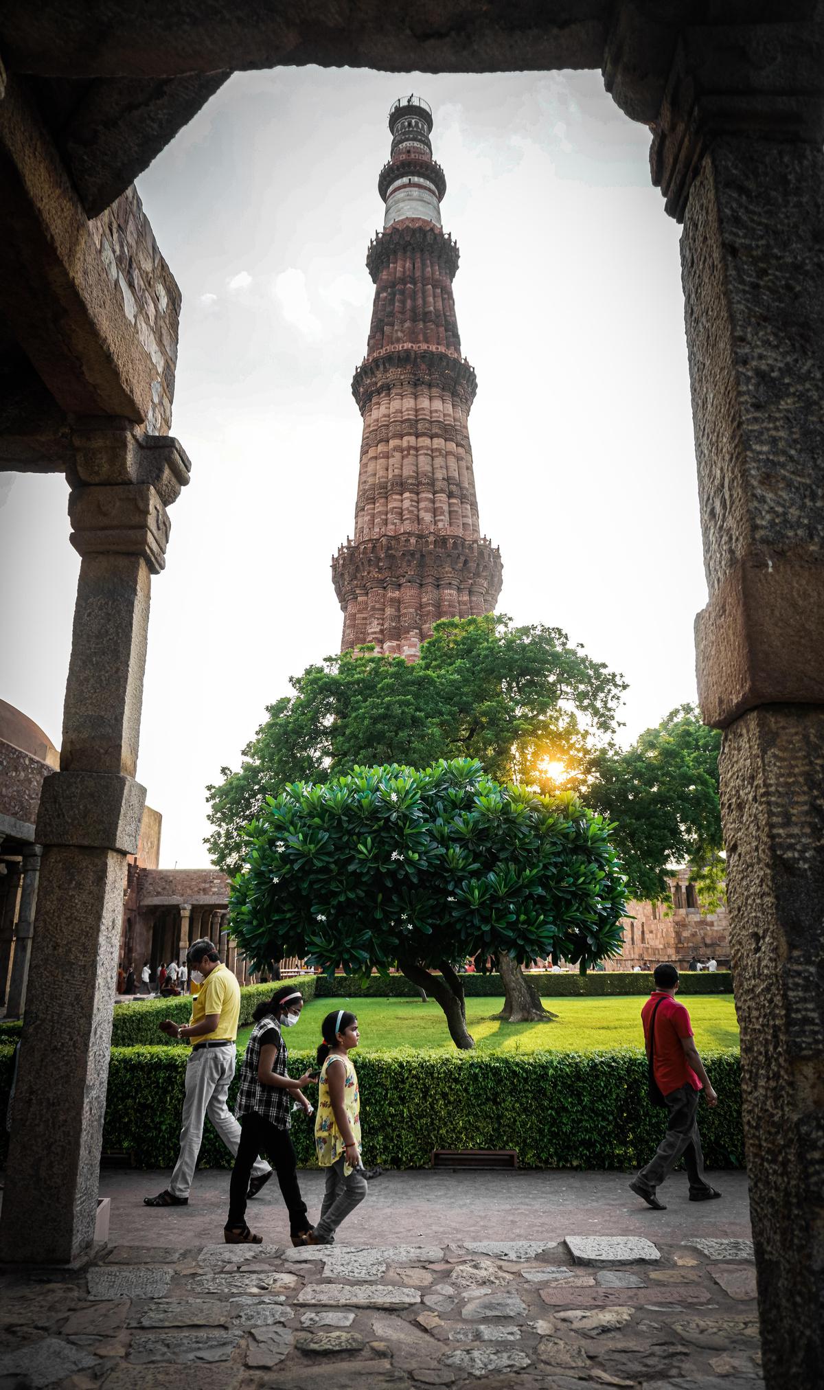 Image of Temple, Sky, Light, Green, Photograph, Architecture etc.