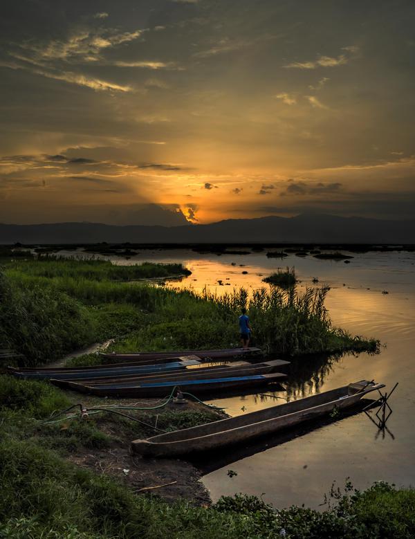 Image of Nature, Sky, Sunset, Cloud, Natural landscape, Water etc.