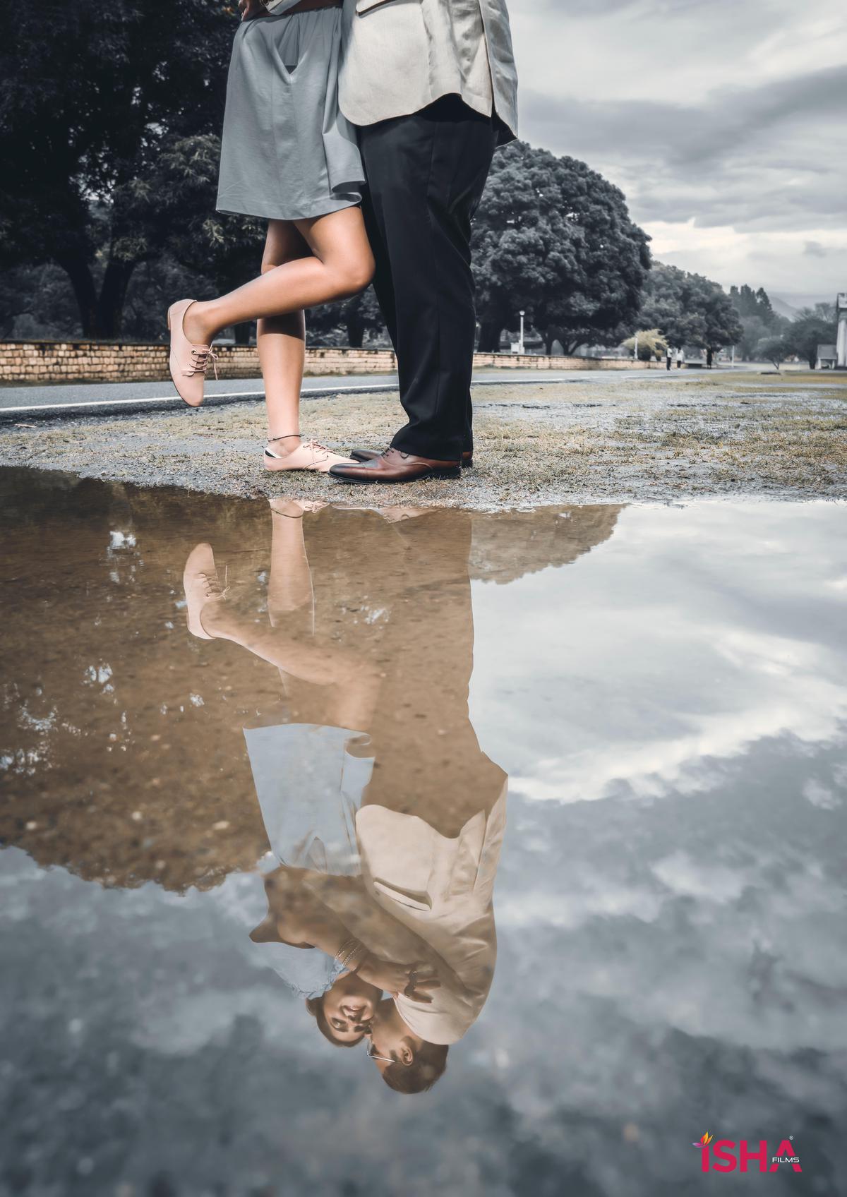 Image of Puddle, Leg, Reflection, Water etc.