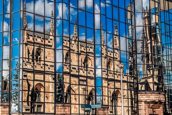 Image of Architecture, Building, Reflection, Landmark, Urban area, Daytime etc.