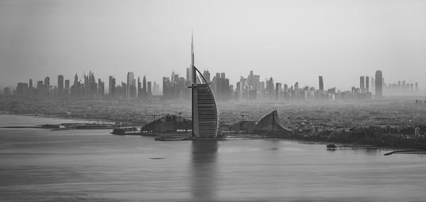 Image of Sky, Black-and-white, Building, Water, Water resources, World etc.