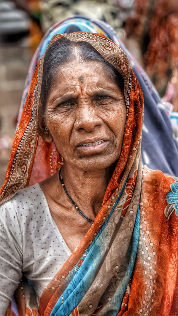 Image of Sari, Skin, Head, People, Lady, Face etc.
