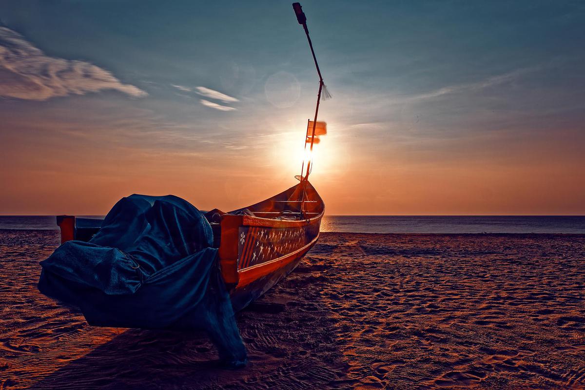 Image of Sky, Cloud, Vehicle, Water, Sunlight, Beach etc.
