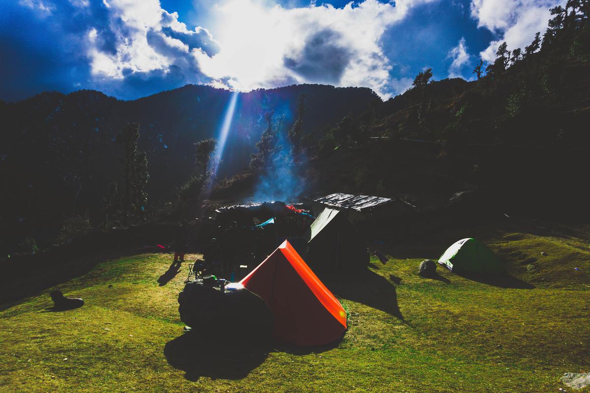 Image of Sky, Mountain, Cloud, Vertebrate, Grass, People in nature etc.