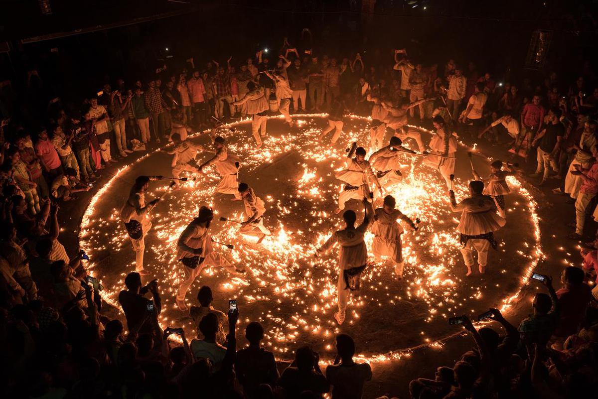 Image of Crowd, Fire etc.
