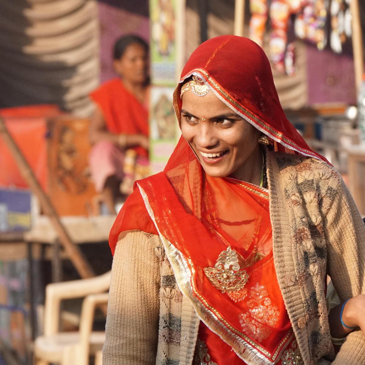 Image of Tradition, Sari, People, Lady, Red etc.