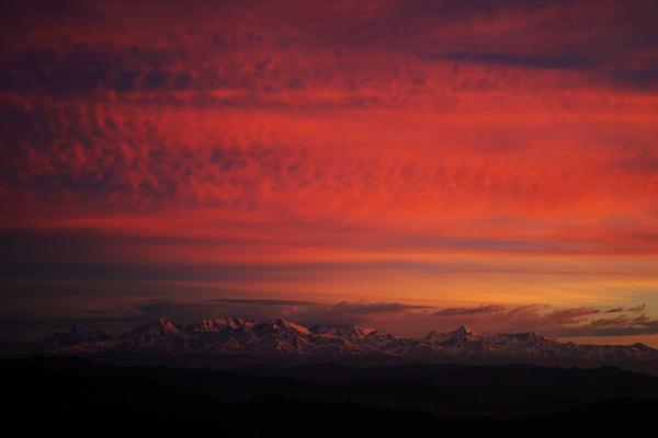 Image of Atmospheric phenomenon, Sky, Afterglow, Red sky at morning, Sunset, Sunrise etc.