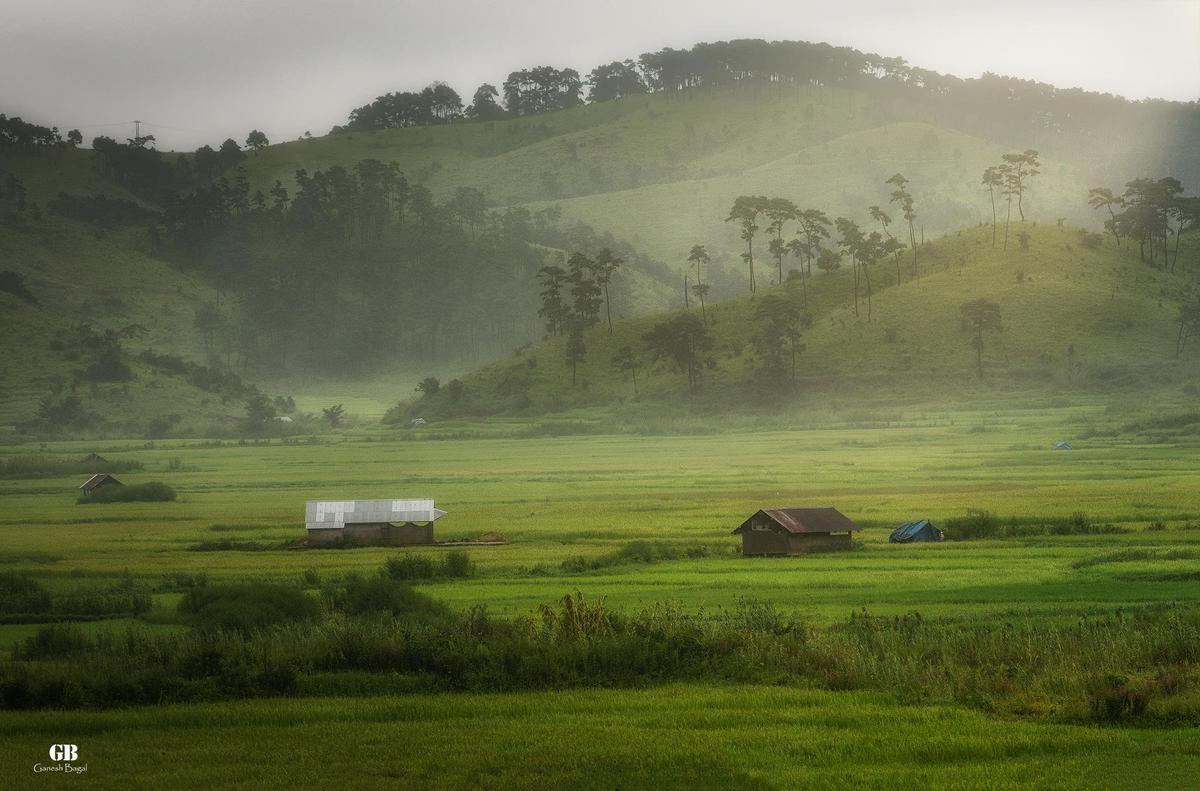 Image of Nature, Highland, Atmospheric phenomenon, Green, Natural landscape, Grassland etc.