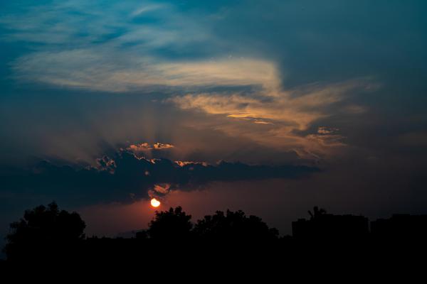 Image of Atmospheric phenomenon, Sky, Afterglow, Cloud, Dusk, Evening etc.