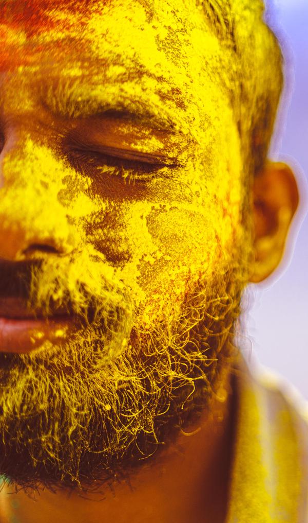 Image of Head, Yellow, Facial hair, Beard, Close-up, Face etc.
