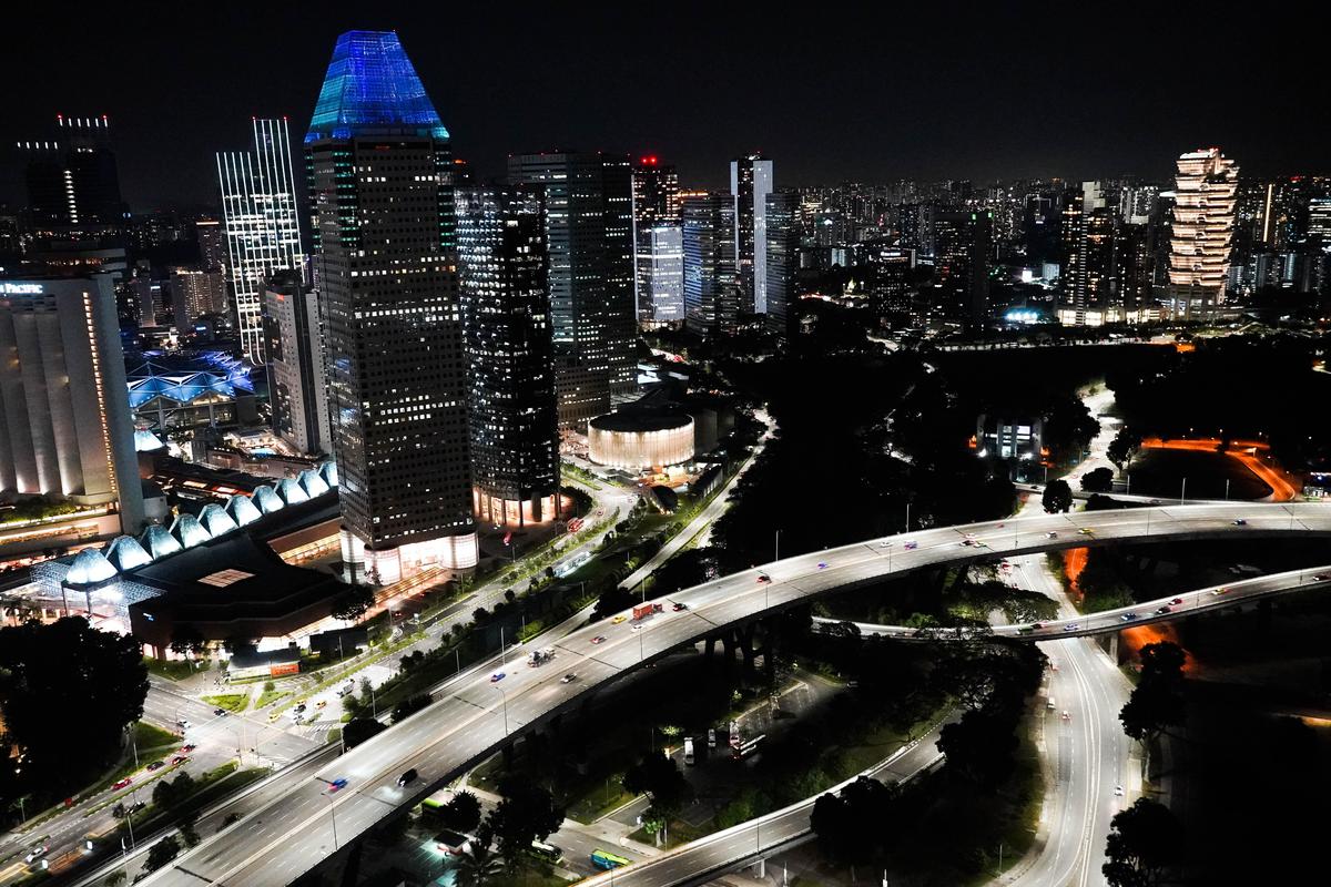 Image of Night, City, Road, Metropolis, Urban area, Metropolitan area etc.