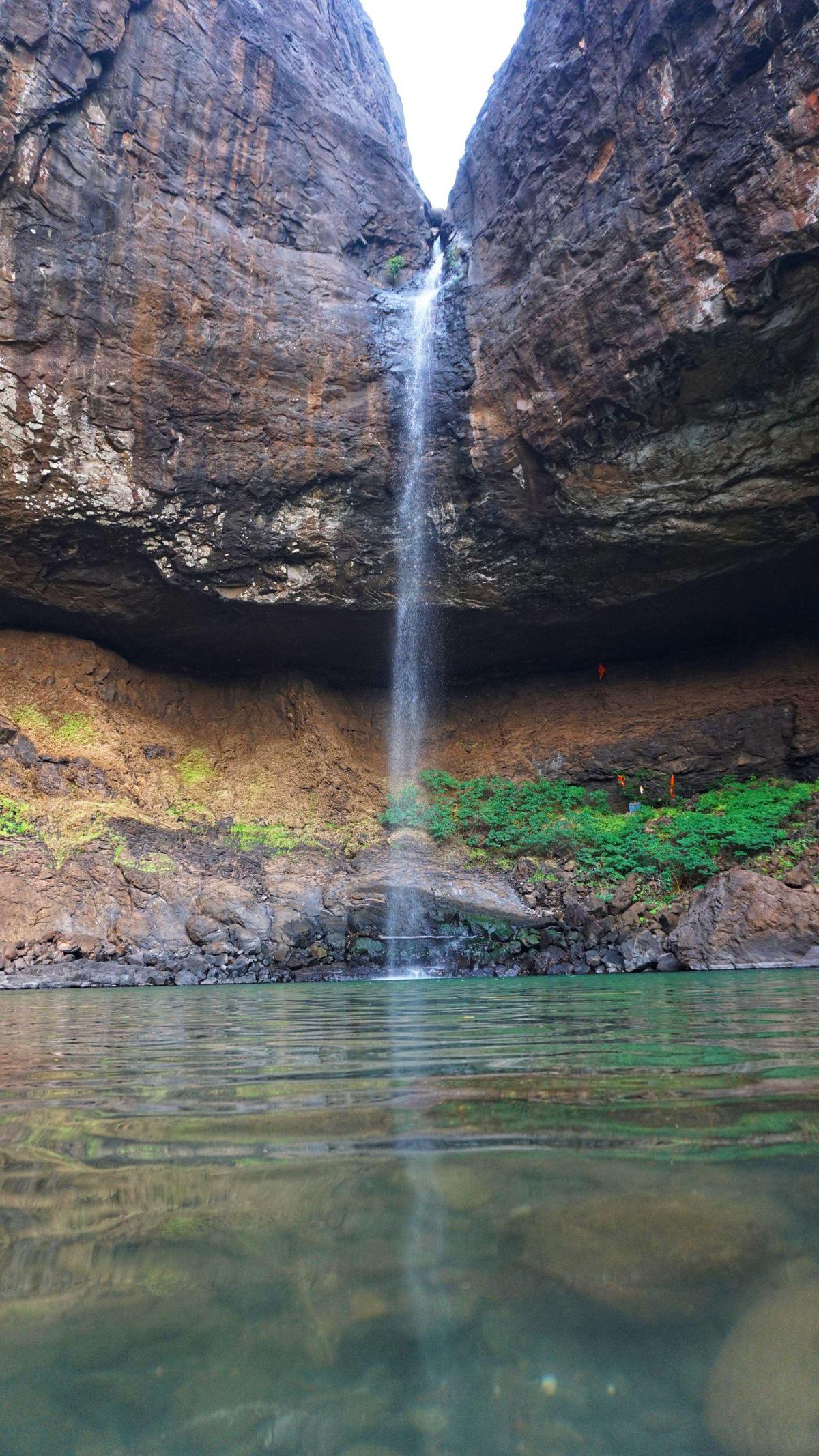 Image of Nature, Water, Rock, Waterfall, Body of water, Water resources etc.