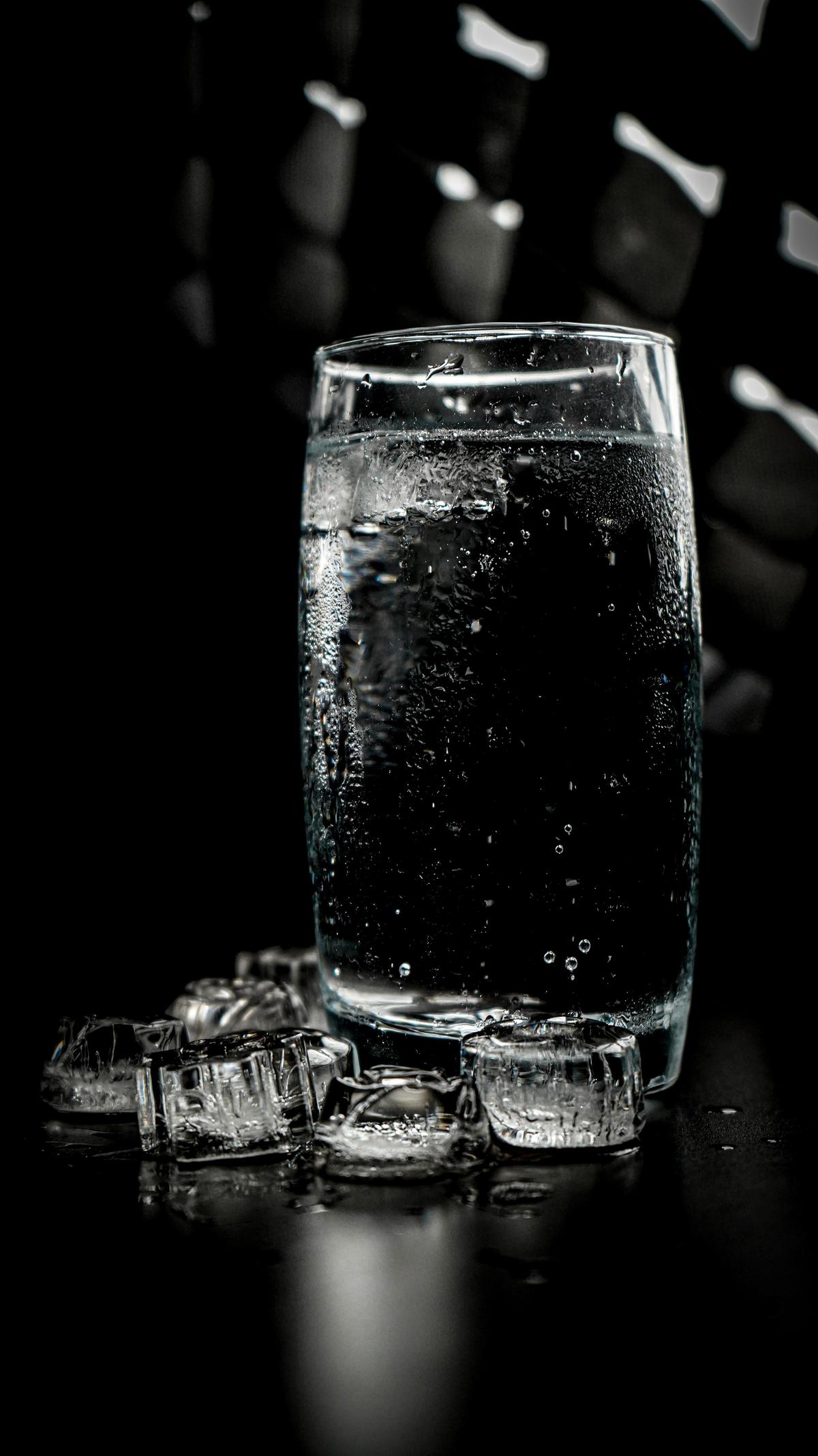 Image of Glass, Black-and-white, Highball glass, Drink, Black etc.