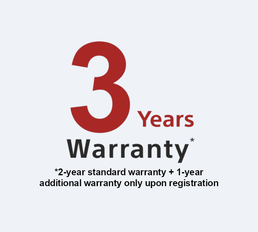 3 Year warranty banner