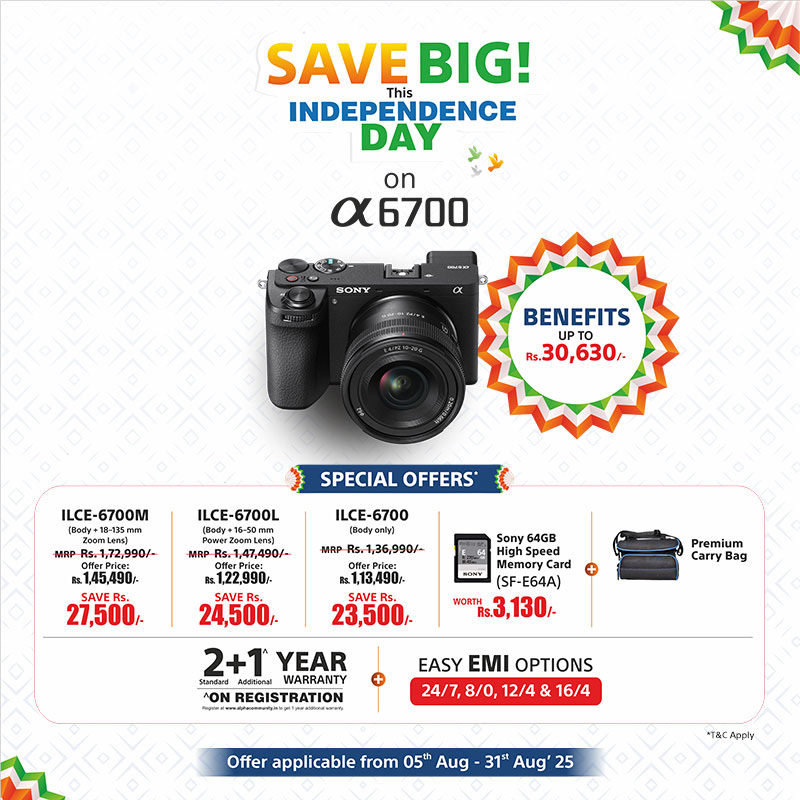 Big savings on ILCE-6700, ILCE-6700L and ILCE-6700M