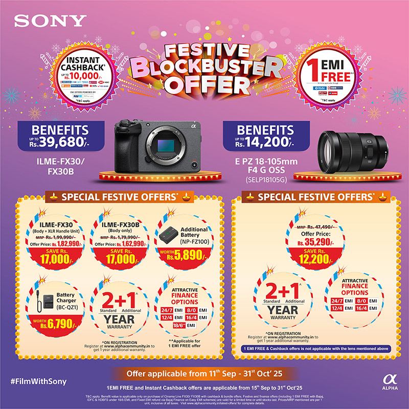 Festive Blockbuster Offer on ILME-FX30 with SELP18105G