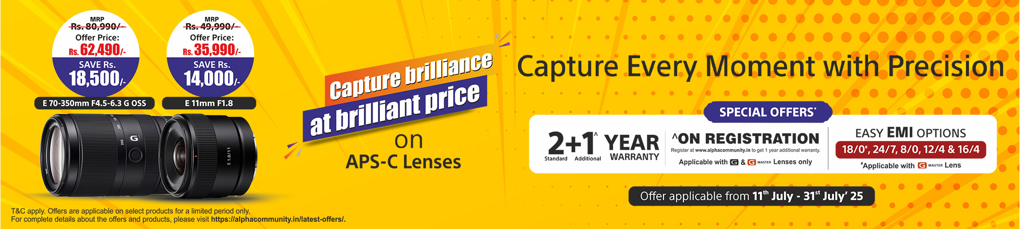 Special offers on SEL70350G with SEL11F18 banner